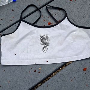 White Shein crop top